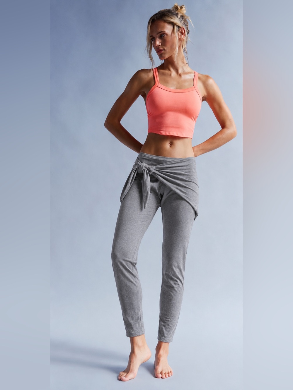 lululemon athletica Tie One On Yoga Gray Tie-Waist Leggings